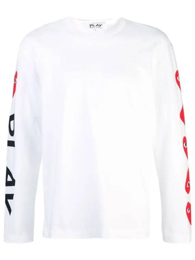 P1T262 Big Heart Round Neck Long Sleeve Tshirt - COMME DES GARCONS PLAY - BALAAN 2