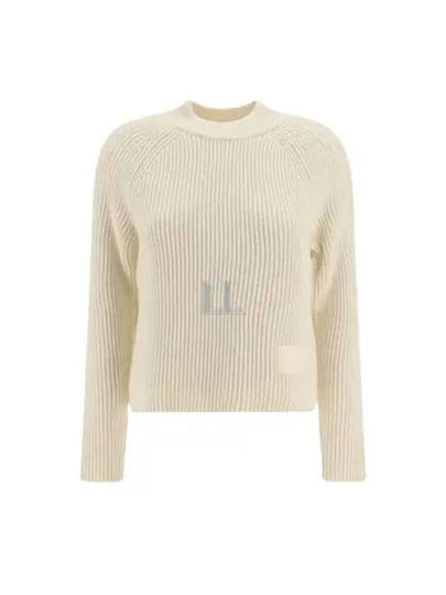 Logo Patch Label Knit Top Ivory - AMI - BALAAN 2