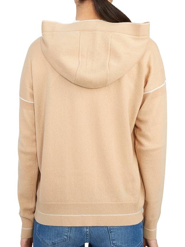 Women's Pluto Wool Cashmere Zip Up Hoodie Beige - MAX MARA - BALAAN 8