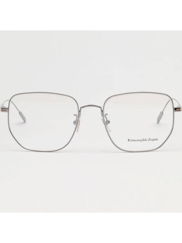 Zegna Glasses Frame EZ5222D 014 Silver Metal Polygon - ERMENEGILDO ZEGNA - BALAAN 5