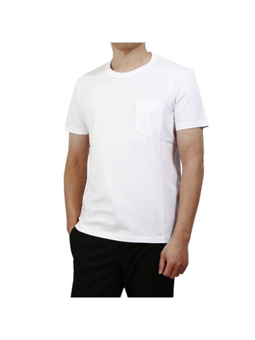 Crew Neck Cotton Pocket Short Sleeve T Shirt White - TOM FORD - BALAAN 1