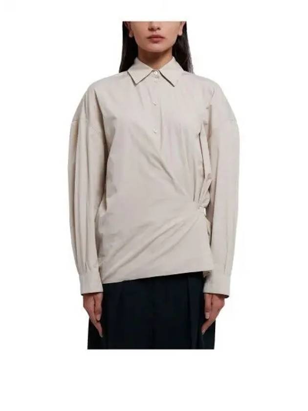 Straight Collar Twisted Shirt Dusty Rose - LEMAIRE - BALAAN 2