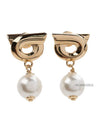 Ferragamo Women s Pearl Gancini Earrings 76 0780 EAR NEWGAN PORO PERLA 0776601 - SALVATORE FERRAGAMO - BALAAN 3