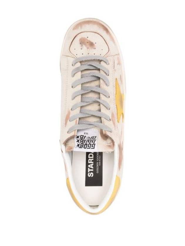 Stardan Leather Low Top Sneakers Off White - GOLDEN GOOSE - BALAAN 4