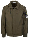 Micro Reps Wappen Patch Zip-Up Jacket Khaki - STONE ISLAND - BALAAN 1