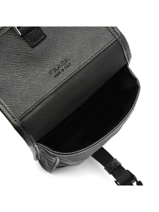 Re-Nylon Saffiano Leather Mini Bag Black - PRADA - BALAAN 7