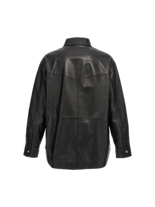 Flap pocket lambskin shirt jacket 76GAVP01CPM00899 - VERSACE - BALAAN 2