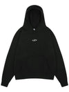 2024 F W Unisex Double Loop Logo Slick Hooded Sweatshirt Black - MAVRK - BALAAN 2