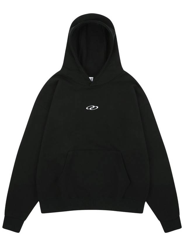 2024 F W Unisex Double Loop Logo Slick Hooded Sweatshirt Black - MAVRK - BALAAN 1