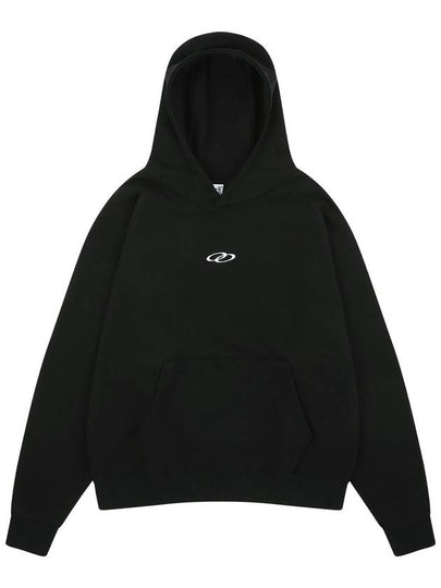 2024 F W Unisex Double Loop Logo Slick Hooded Sweatshirt Black - MAVRK - BALAAN 2