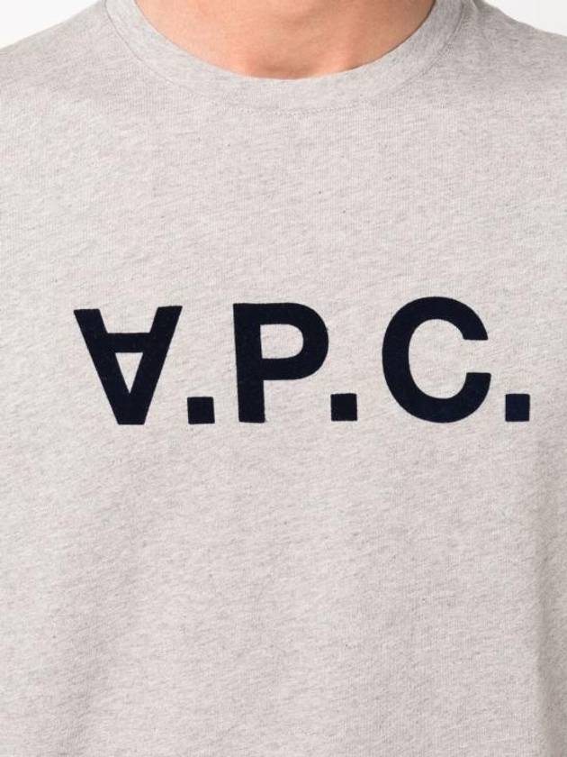 Black VPC Logo Short Sleeve T-Shirt Light Grey - A.P.C. - BALAAN 4