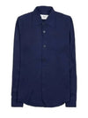 Slim Fit Long Sleeve Shirt Blue - AMI - BALAAN 2