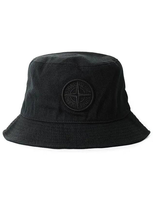 Compass Motif Bucket Hat Black - STONE ISLAND - BALAAN 2