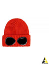 Signature Goggles Wool Beanie Red - CP COMPANY - BALAAN 2