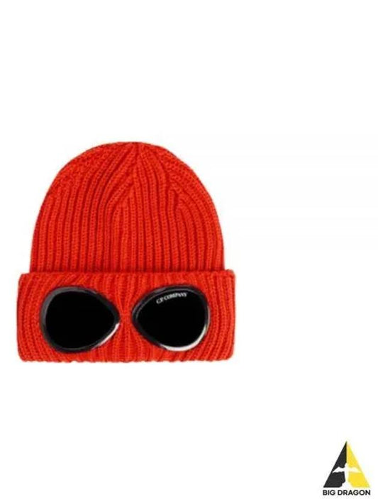 Signature GoGGles Wool Beanie Red - CP COMPANY - BALAAN 2