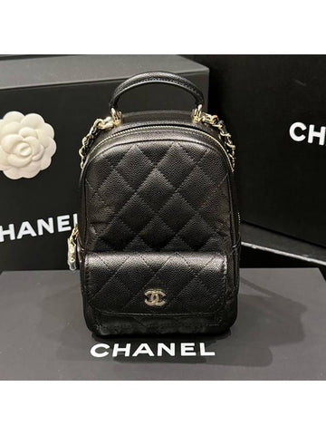 Backpack Mini Classic Smartphone Holder Chain Shiny Calfskin Gold Plated - CHANEL - BALAAN 1