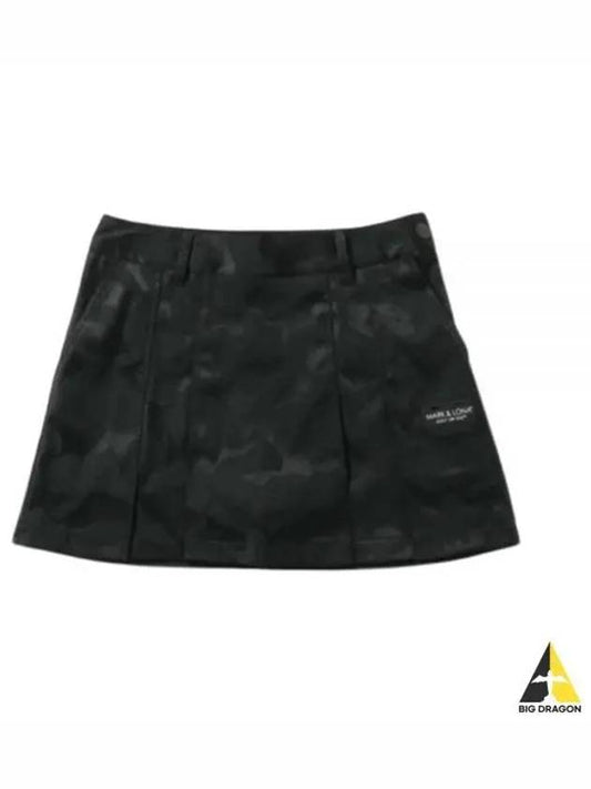 Gauge Jacquard MLW 3A AE01 BLACK Women’s Mini Pleated Skirt - MARK & LONA - BALAAN 2