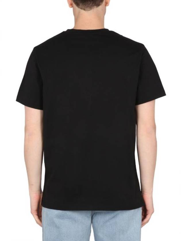 Men's Item Logo Cotton Short Sleeve T-Shirt Black - A.P.C. - BALAAN 4