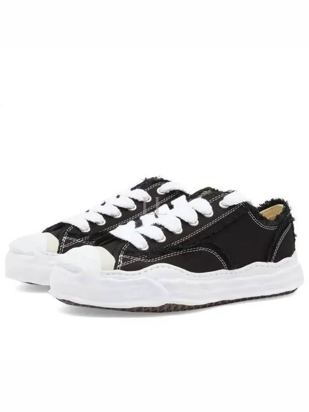 Hank OG Sole Canvas Low Top Sneakers Black - MAISON MIHARA YASUHIRO - BALAAN 2