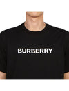 Logo Print Cotton Short Sleeve T-Shirt Black - BURBERRY - BALAAN 6