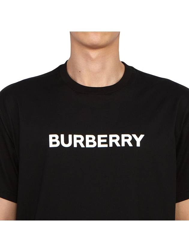 Logo Print Cotton Short Sleeve T-Shirt Black - BURBERRY - BALAAN 6