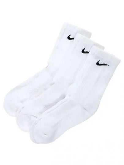 Everyday Cushioned Training Crew Socks 3 Pack White - NIKE - BALAAN 2