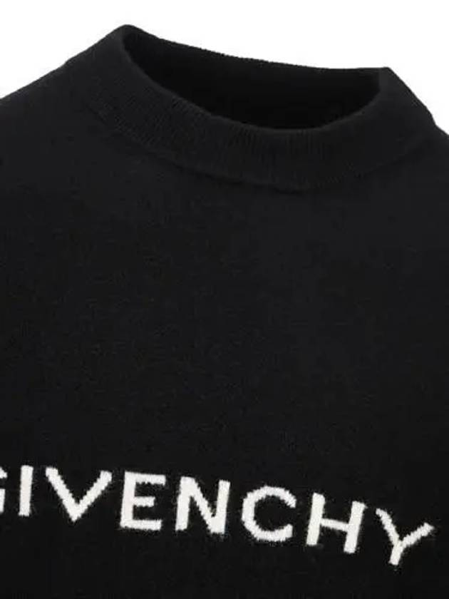 Logo Wool Knit Top Black - GIVENCHY - BALAAN 4