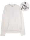 Back Logo Cotton Sweatshirt White - Y-3 - BALAAN 4