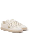 Leather Low Top Sneakers White - PRADA - BALAAN 4