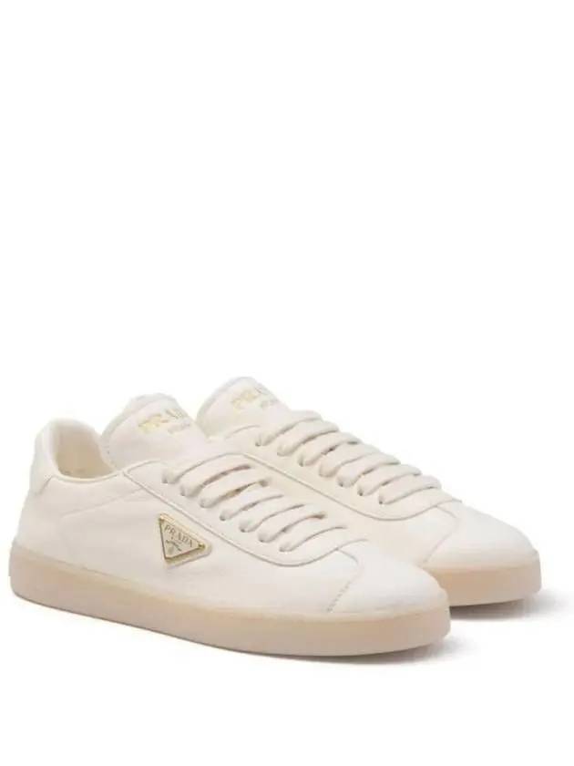 Leather Low Top Sneakers White - PRADA - BALAAN 4