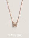 Mini Pop H Pendant Rose Gold & Marron Glace - HERMES - BALAAN 2