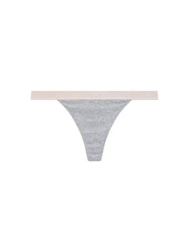 UNDERWEAR Women's Thin Logo Banding Cotton Thongs Melange Gray 271076 - EMPORIO ARMANI - BALAAN 1