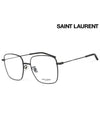 Eyewear Square Metal Glasses Black - SAINT LAURENT - BALAAN.