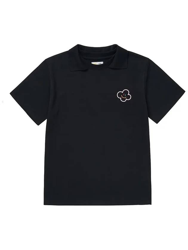 Hello Lala New Collar Polo Shirt Black - LALA SMILE - BALAAN 4