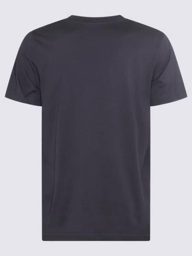 Logo Cotton Short Sleeve T-Shirt Midnight Blue - MARNI - BALAAN 3