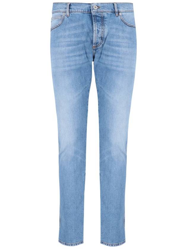 Men's Washed Slim Jeans Blue - BALMAIN - BALAAN 2