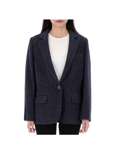 Charlene Single Breasted Wool Blazer Jacket Navy - ISABEL MARANT - BALAAN 1