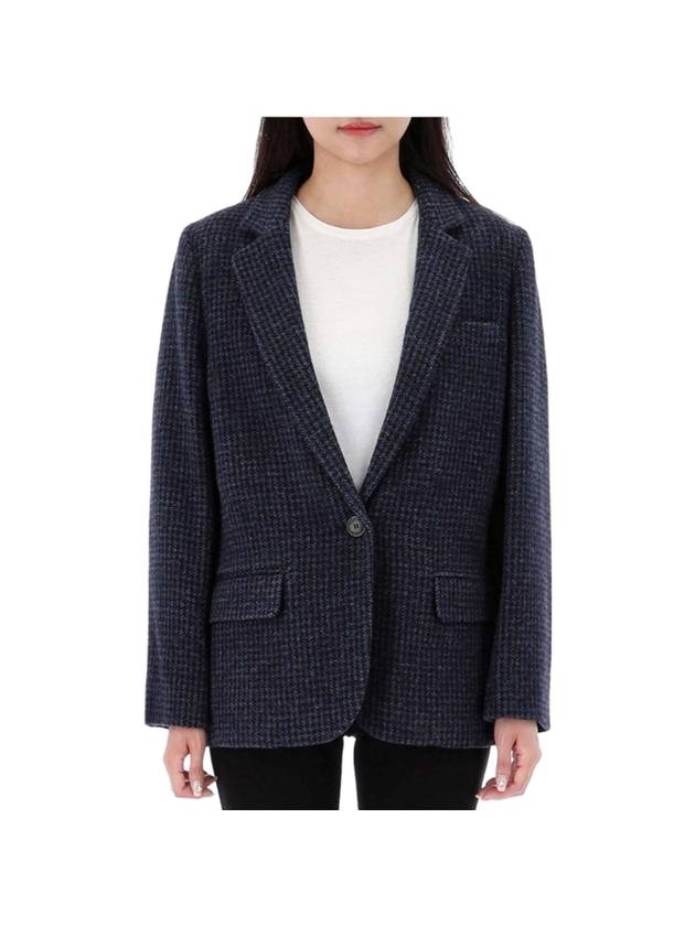 Charlene Single Breasted Wool Blazer Jacket Navy - ISABEL MARANT - BALAAN 1