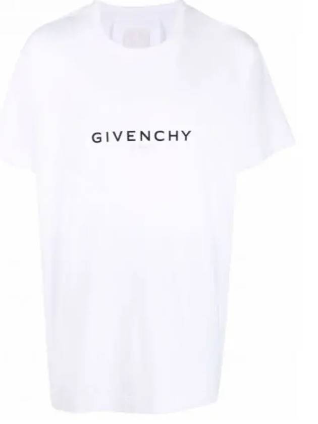 Reverse Oversized Short Sleeve T-Shirt White - GIVENCHY - BALAAN 2