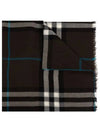 Check Wool Scarf Brown - BURBERRY - BALAAN 2