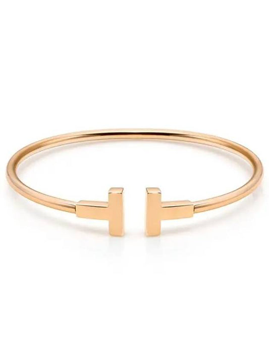 T wire bracelet rose gold - TIFFANY & CO. - BALAAN.