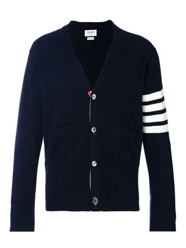 Men's Diagonal Classic Cashmere Cardigan Navy - THOM BROWNE - BALAAN 3