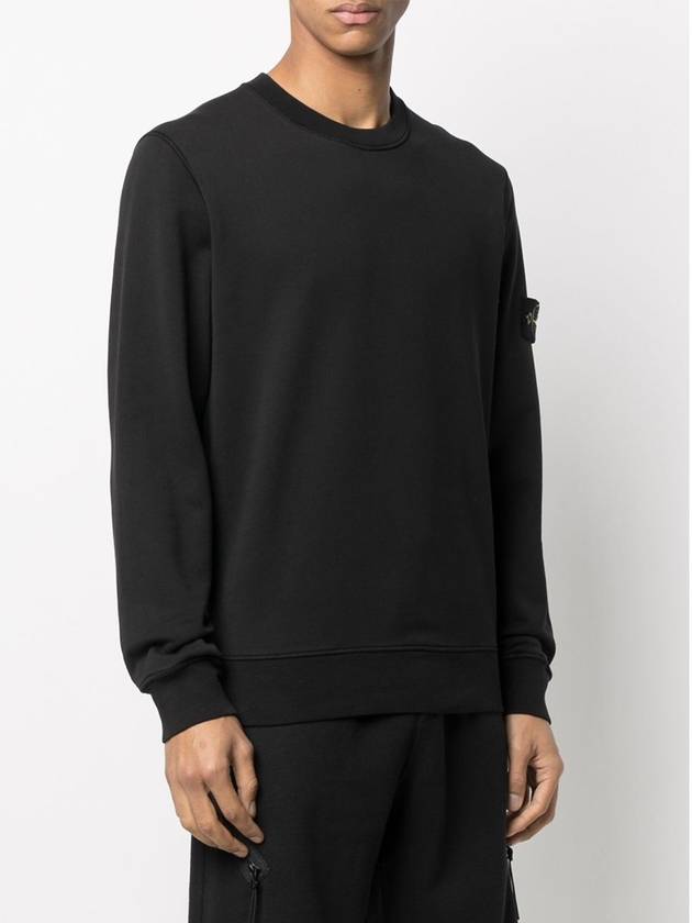 Men's Wappen Patch Sweatshirt Black - STONE ISLAND - BALAAN 8