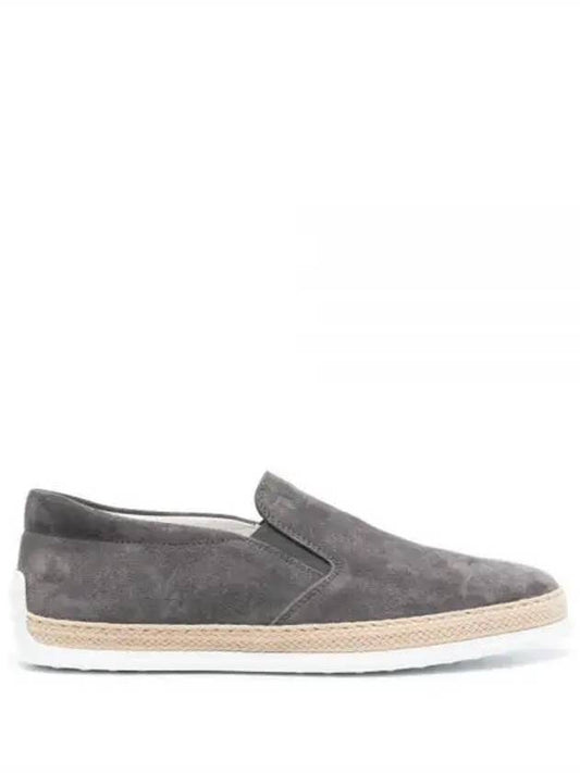 Suede Slip-On Loafer Grey - TOD'S - BALAAN 2