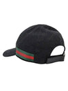 Original GG Web Supreme Canvas Baseball Ball Cap Black - GUCCI - BALAAN 5