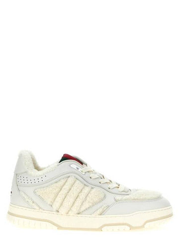 Re Web Wool Low Top Sneakers White - GUCCI - BALAAN 1