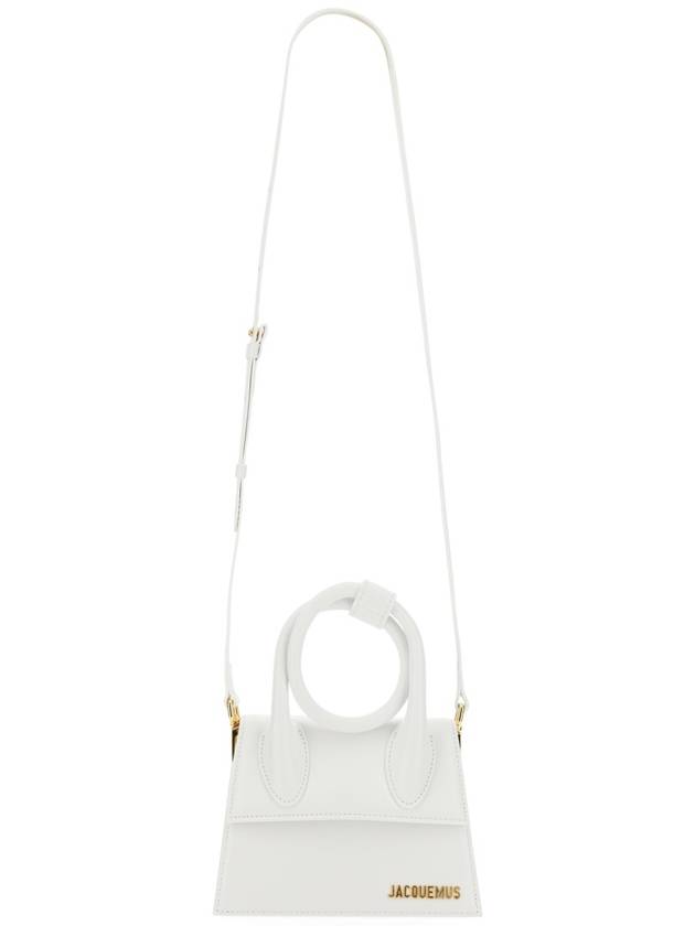 Le Chiquito Noeud Coiled Leather Tote Bag White - JACQUEMUS - BALAAN 3