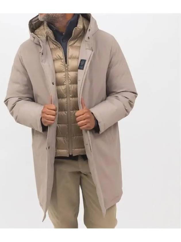 hooded padded coat beige - FAY - BALAAN 3