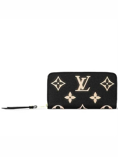 Zippy Monogram Long Wallet Black Beige - LOUIS VUITTON - BALAAN 2