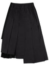 herringbone combination pleated skirt - PEOPLE OF THE WORLD - BALAAN 4